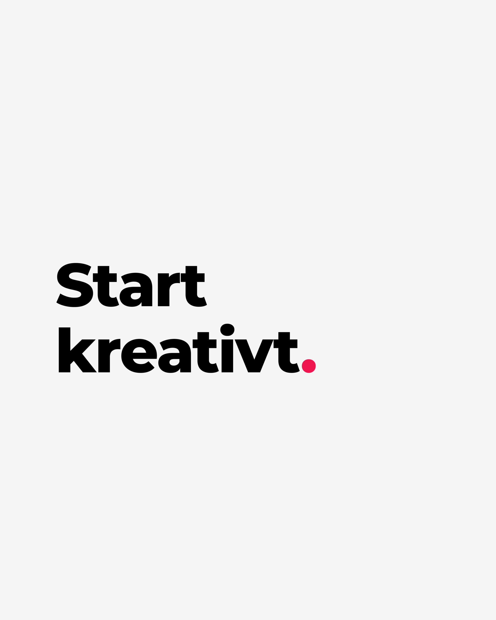 Start kreativt
