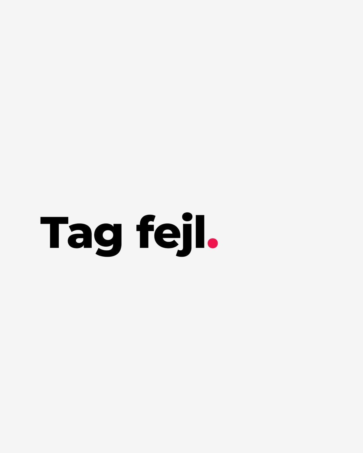Det beror på en fejl